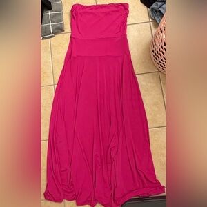 Ariella Strapless Fuchsia Slip Dress